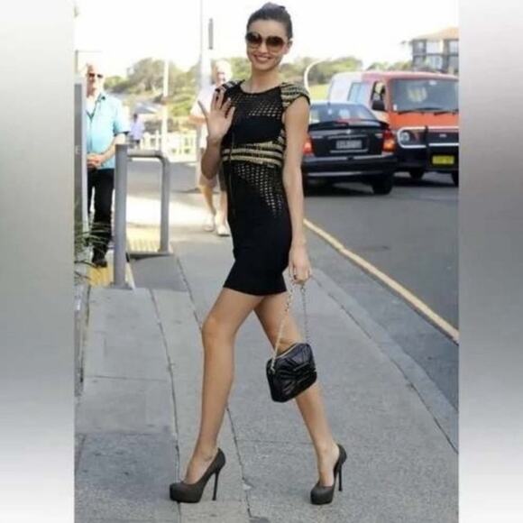 Yves Saint Laurent YSL "TRIBTOO" BLACK CAVIAR LEATHER STILETTOS PLATFORMS PUMPS - Picture 16 of 16